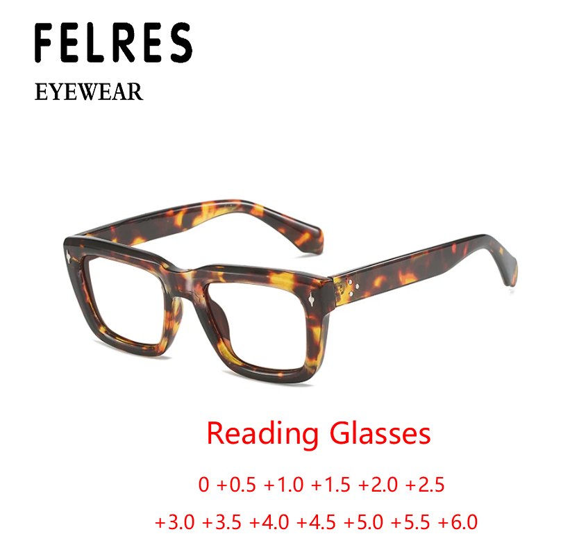 Men Women Square Blue Light Blocking Reading Glasses Clear Lens Glasses Frames