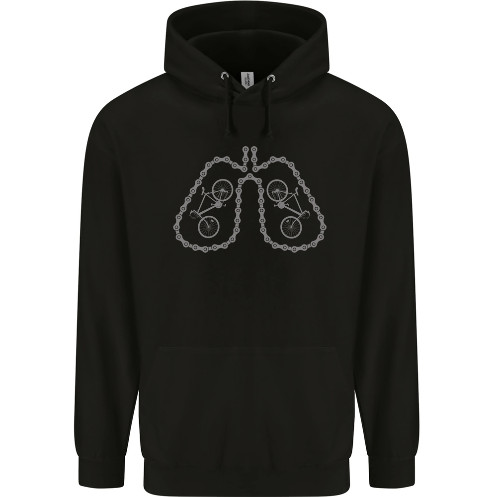 Bicycle Lungs Cyclist Funny Cycling Bike Mens 80% Cotton Hoodie