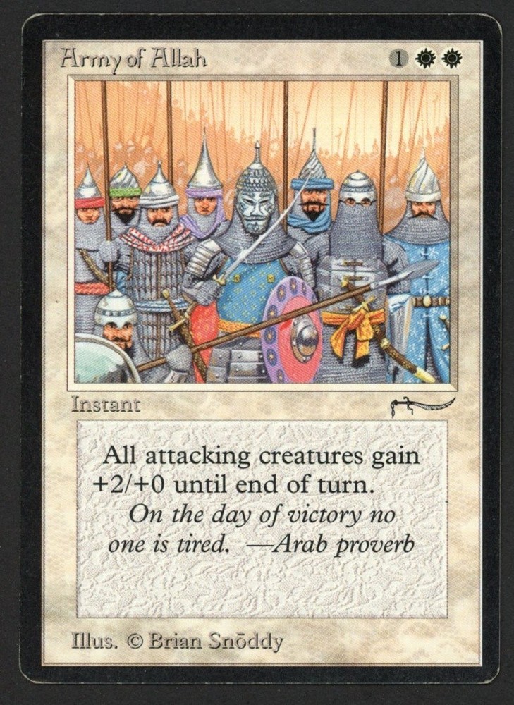 ***Army of Allah Dark (Indent)*** MTG Arabian Nights Magic Kid Icarus