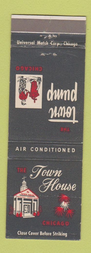 Matchbook Cover - Town Pump Town House Chicago IL