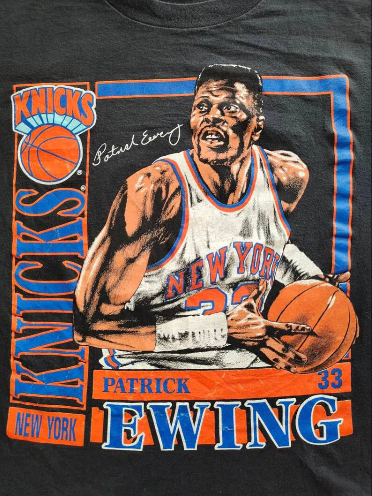 Patrick Ewing Men T-shirt Black Short Sleeve All Sizes S to 5XL