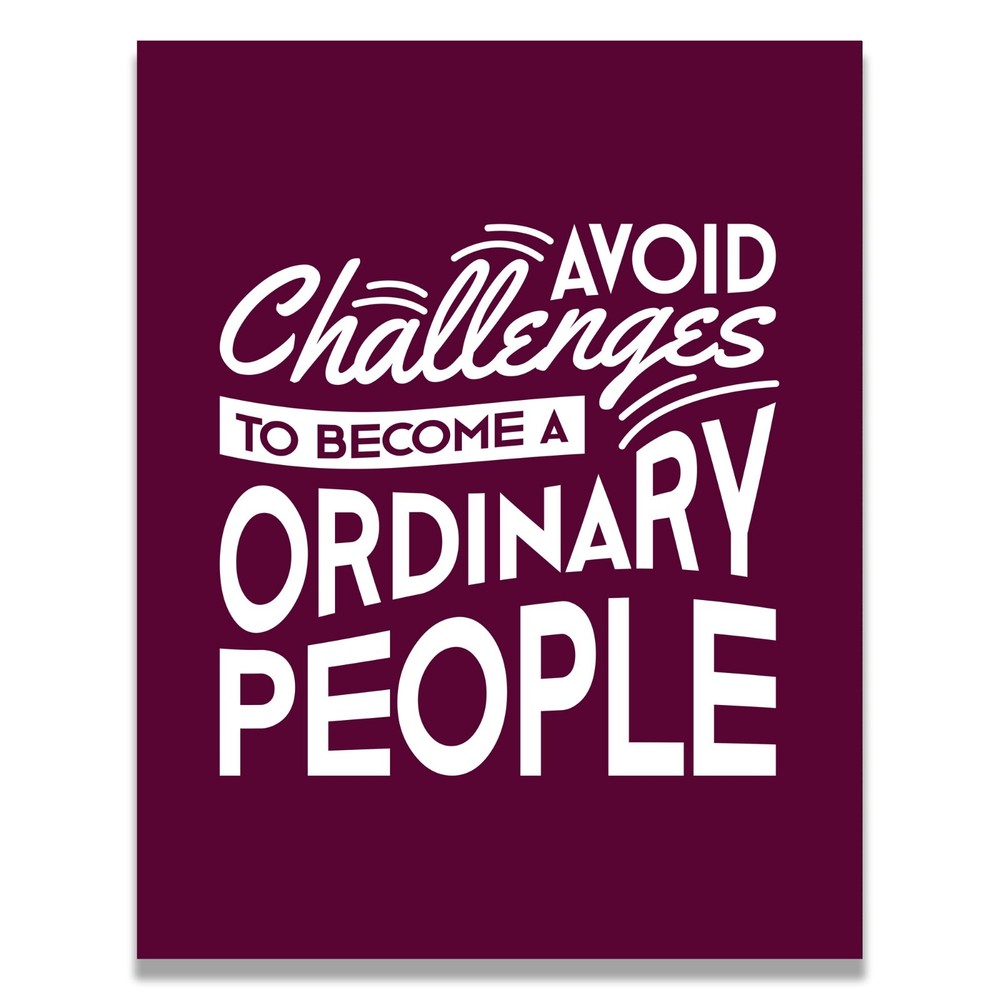 Seek Challenges Motivational Poster Art Print Wall Decor School Teacher