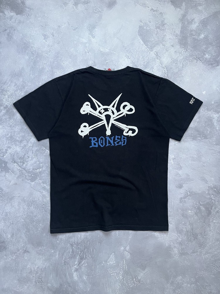 Vintage Powell Peralta Bones Skateboard T-Shirt Vintage Y2K Black Size M