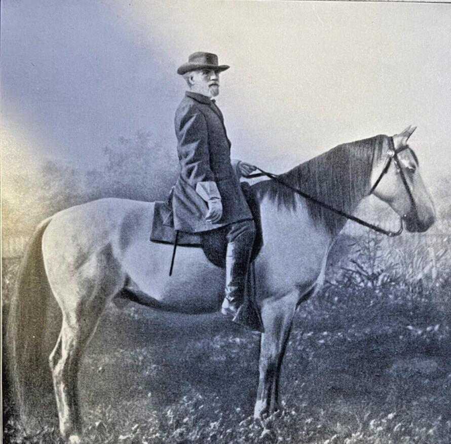 1912 Vintage Illustration General Robert E. Lee On Traveler