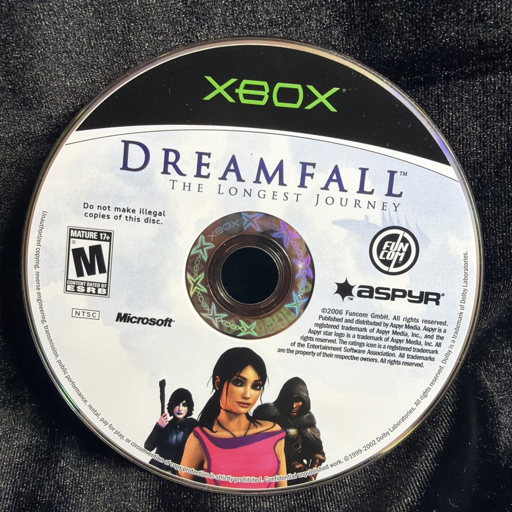 Dreamfall: The Longest Journey (Microsoft Xbox, 2006) Disc Only