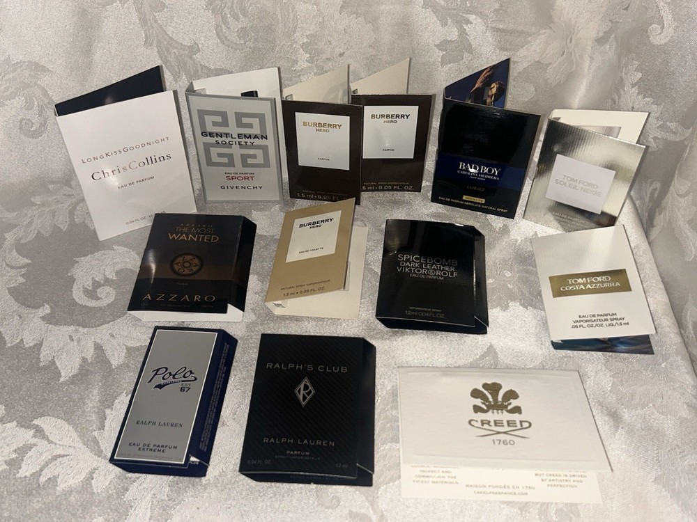 Lot Of 13 Men's High-End Designer Cologne Sample Lot Creed Burberry Tom Ford