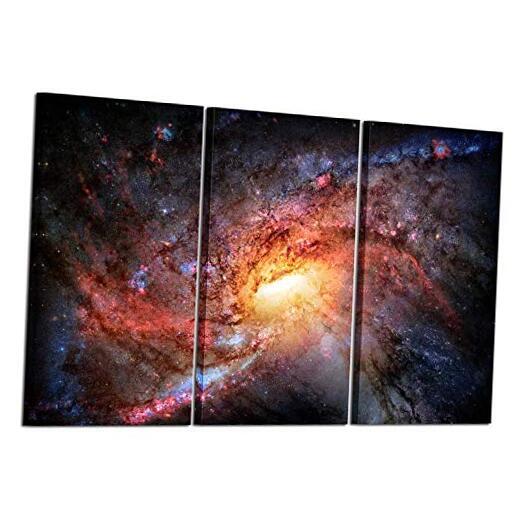 Large 3 Piece Canvas Wall Art Star Field in Deep Space Pictures Prints Starry