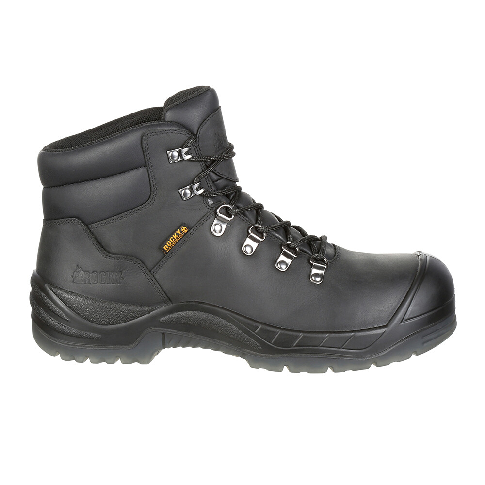 Rocky Work Smart 5 Inch Waterproof Composite Toe Work Boots for Men in Black RKK0244
