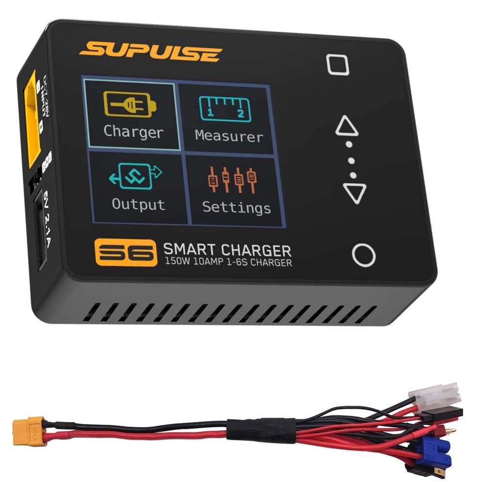 1-6S 150W 10A Lipo Battery Charger with Tamiya JST EC3 Connectors