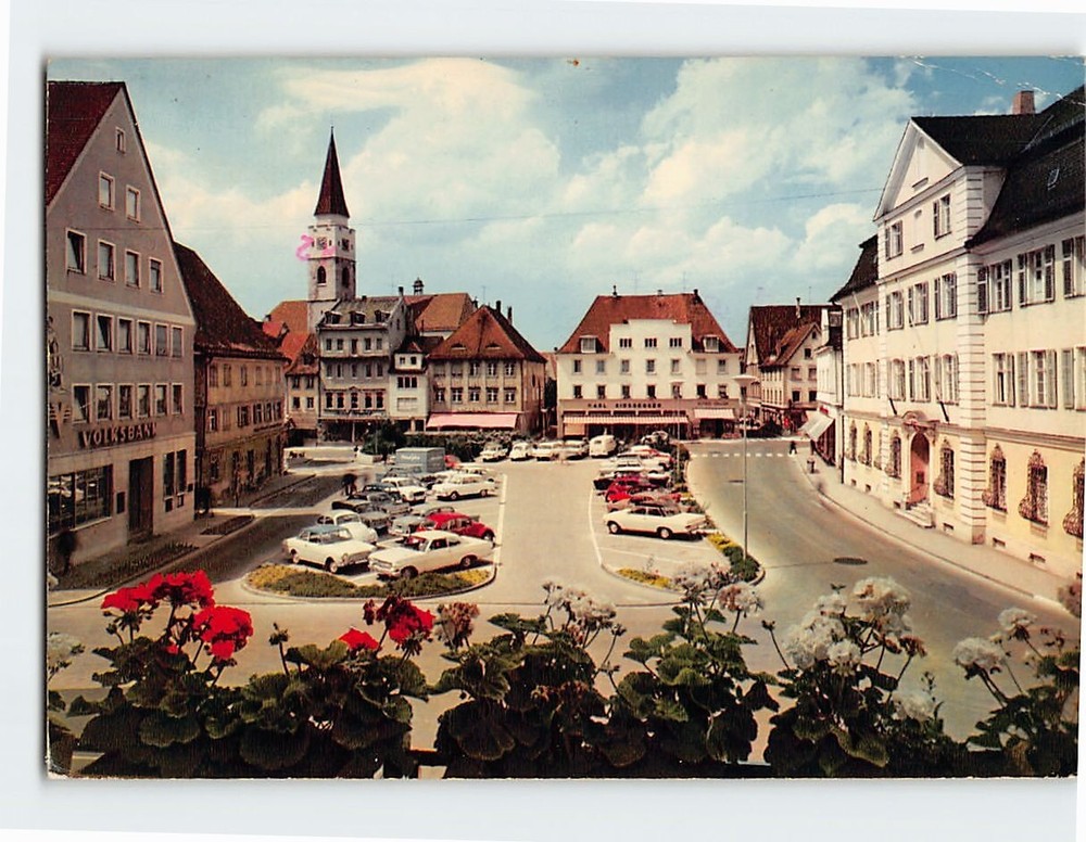 Postcard Marktplatz Ehingen Germany
