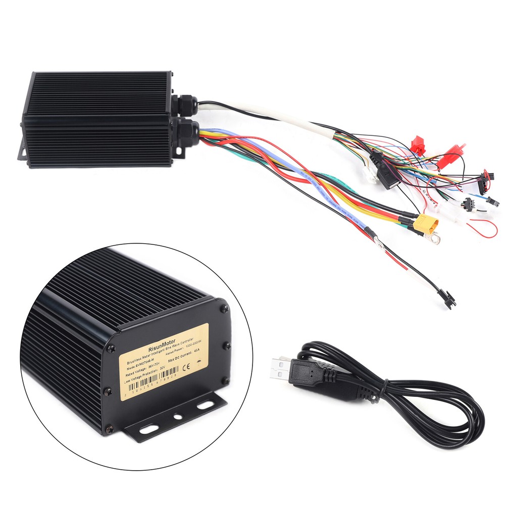 36V-72V Electric Scooter Bicycle Ebike 45A Sine Sabvoton Controller 1500W-2000W