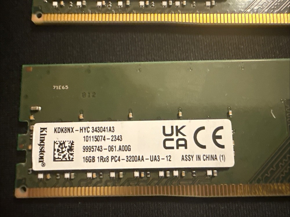 RAM Kingston 32GB (2x16GB) 1RX8 PC4-3200AA-UA2-13 (2 Sticks)