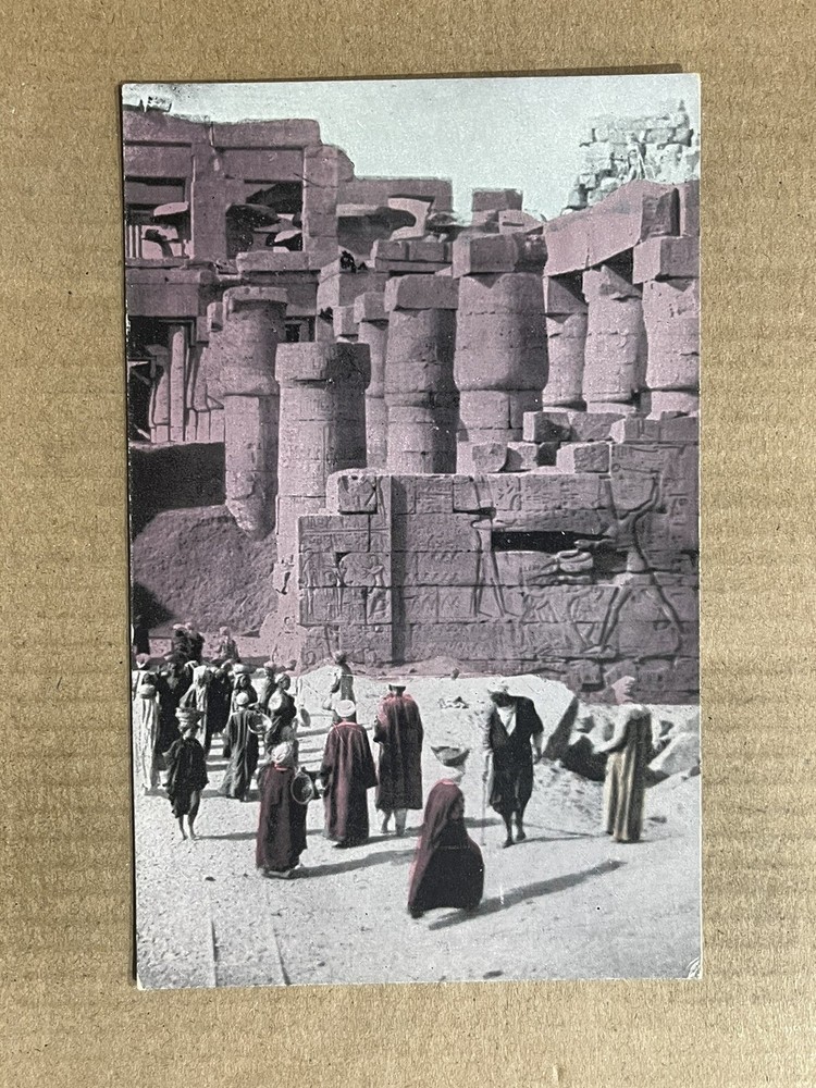Postcard Temple Ammon Karnak Egypt Vintage PC