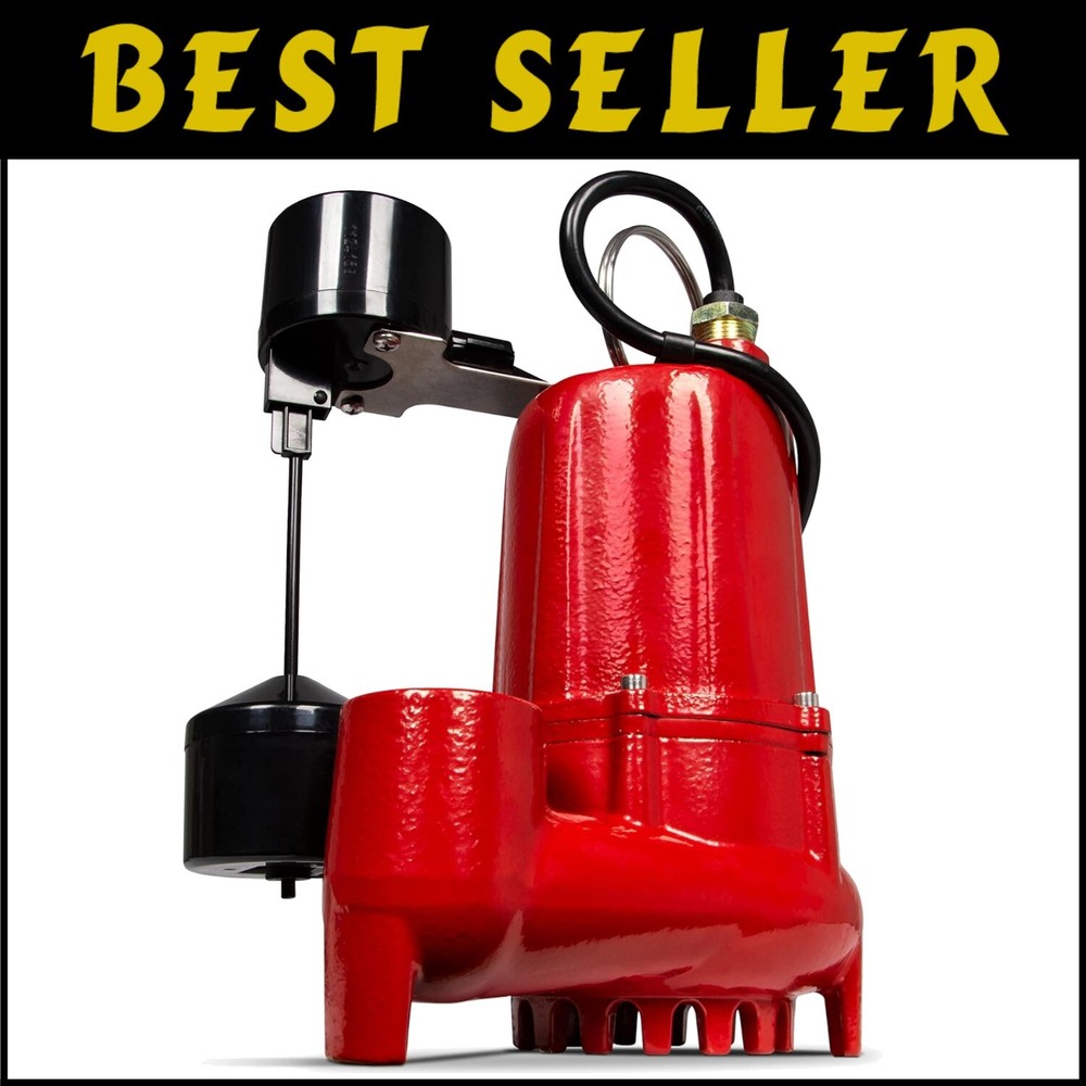 1/3 HP Automatic Red Sump with 25-Ft Lift & 10-Ft Cord