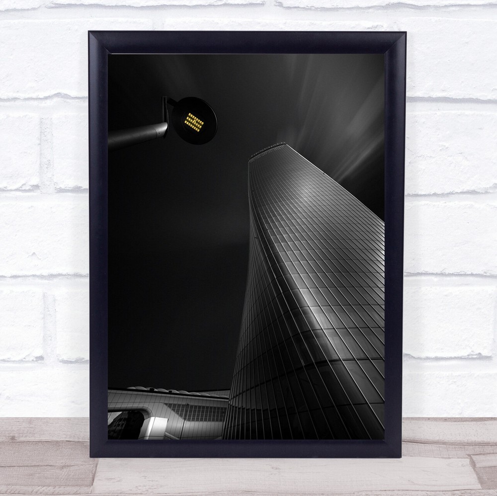 City Life Skyscraper Tower Architecture Colour Selective Wall Art Print