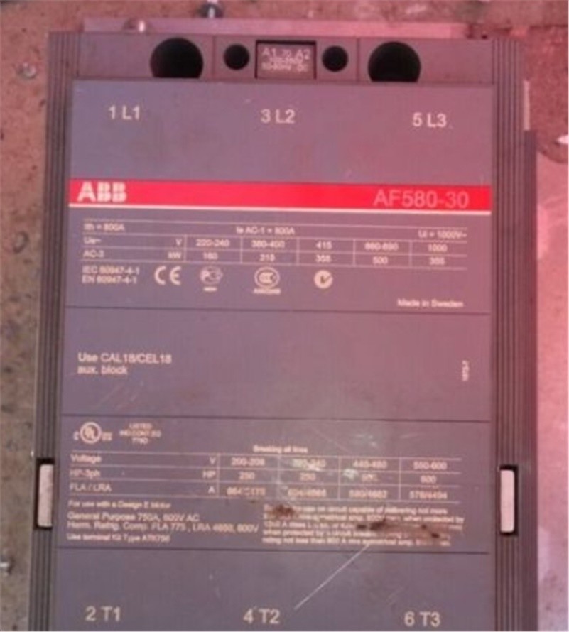 1Pc Used Abb Disassemble Contactor Tested AF580-30 Soft Start Voltage 220V bh