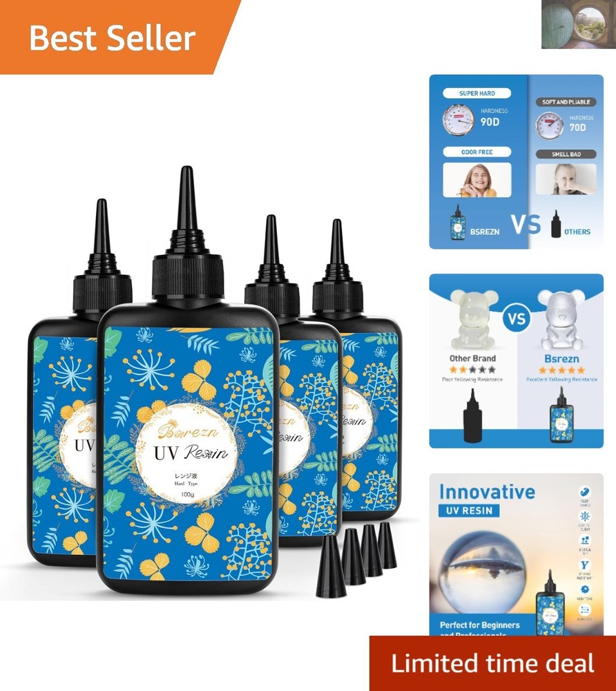 Fast-Curing 400g Bubble-Free UV Resin for Crafts and Jewelry Making