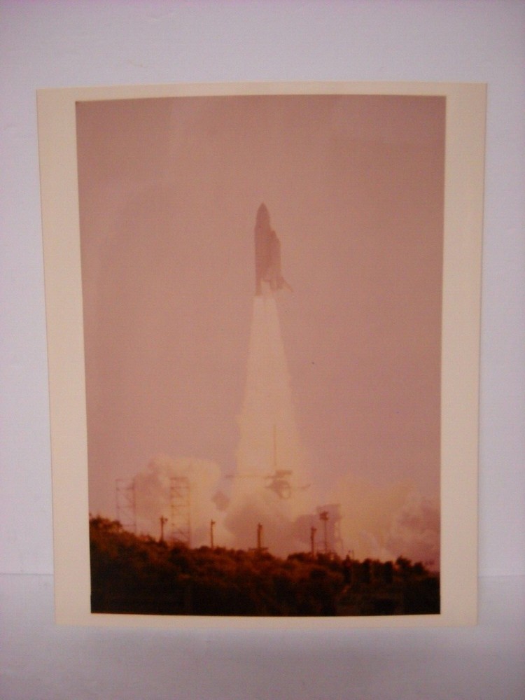 Vintage Photo NASA Space Shuttle Columbia, Kodak Photo, Launching Cape Canaveral