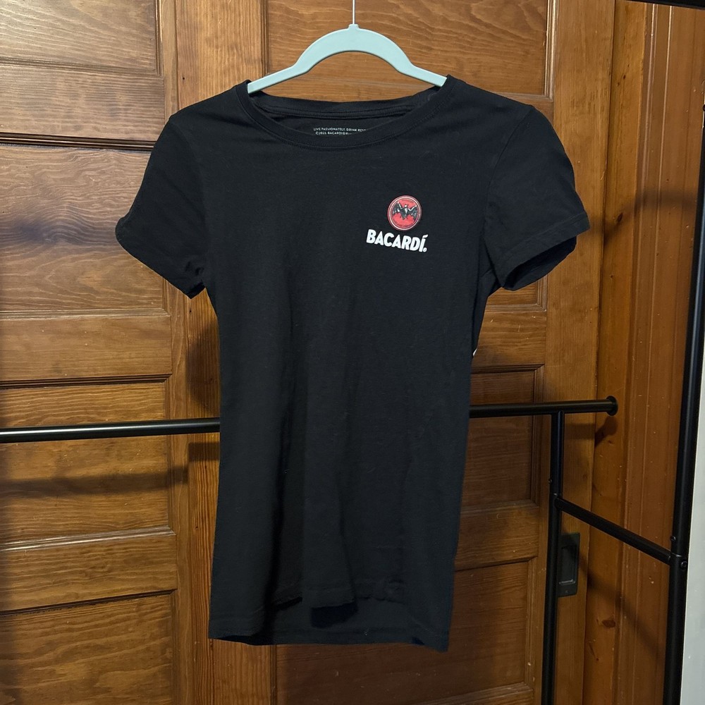 Bacardi Rum Graphic Print Gray T-Shirt