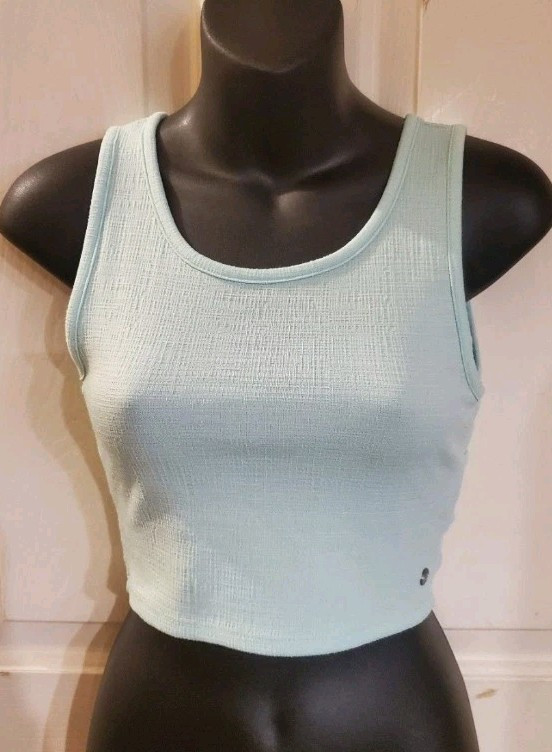 Women’s Blue Roxy Good Keepsake Crop Top With Back Detailing