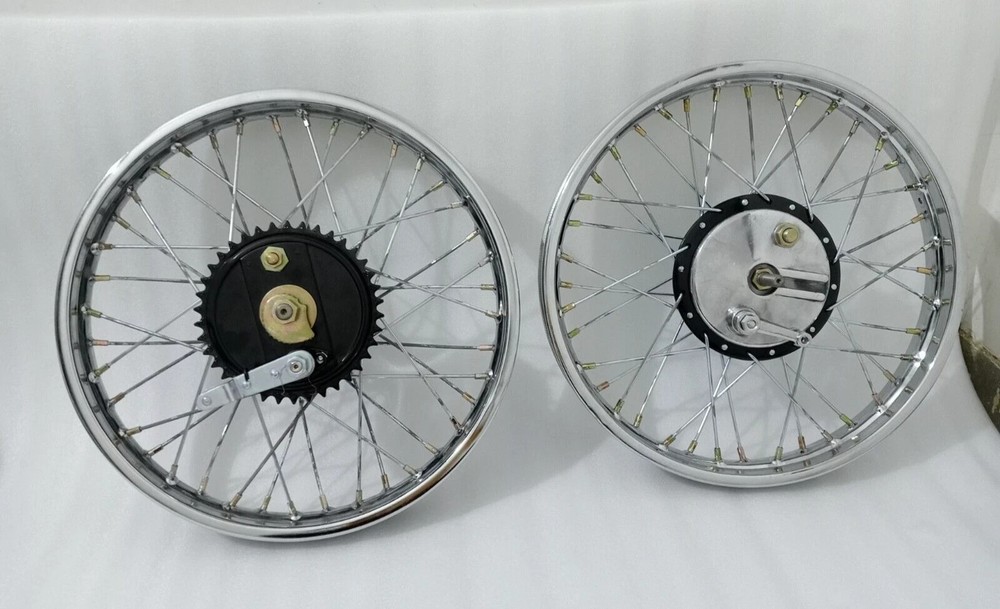 Royal Enfield Complete Front And Rear Half Width Wheel Assembly | Fit For