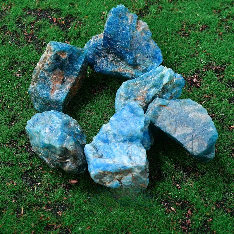 Raw Rough Blue Apatite Crystal Stone Chunk Healing Mineral Rocks Gifts 100g