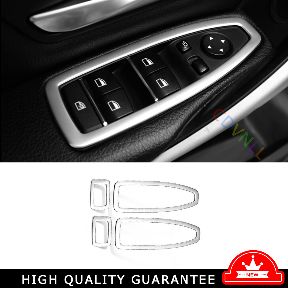 Glass Window Lifting Lock Panel Trim For BMW 3 4 Series GT 13-2019 Silver Steel