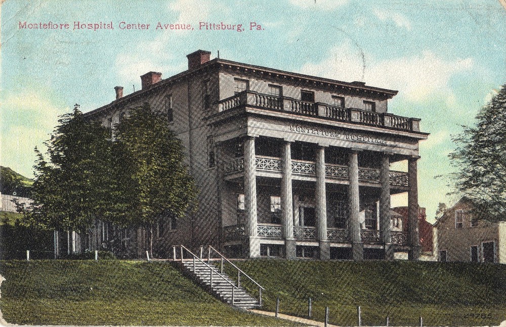 Pittsburg PA Montefiore Hospital Center Avenue  1911 DB POST CARD