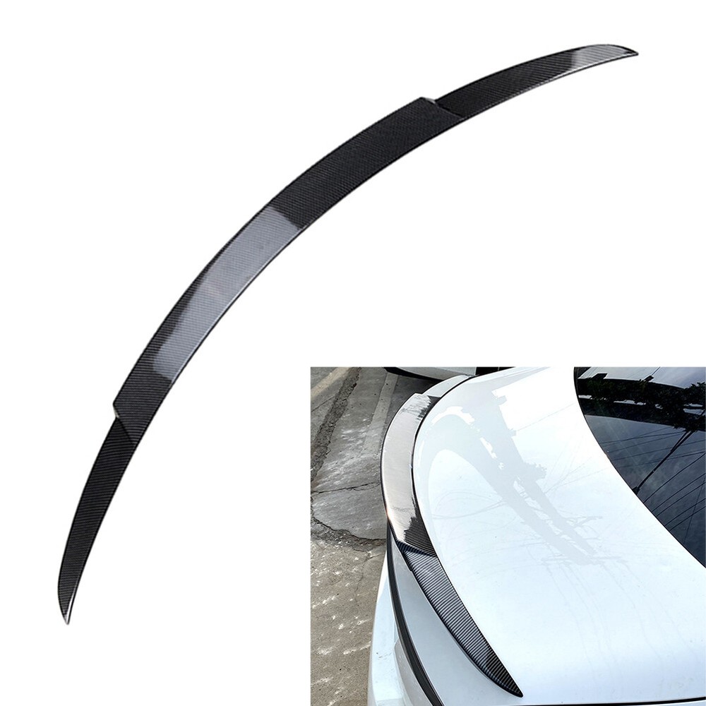 Rear Trunk Spoiler Lip Wing For Benz C-Class W205 C63 4 Door Sedan 15-21 Carbon