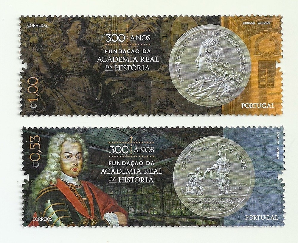 Portugal 2020 - 300 Years Royal Academy of History stamps set MNH-image