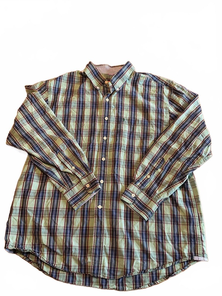 IZOD Men’s XL Cotton, Long Sleeve, Button Up, Dress / Casual Plaid Shirt