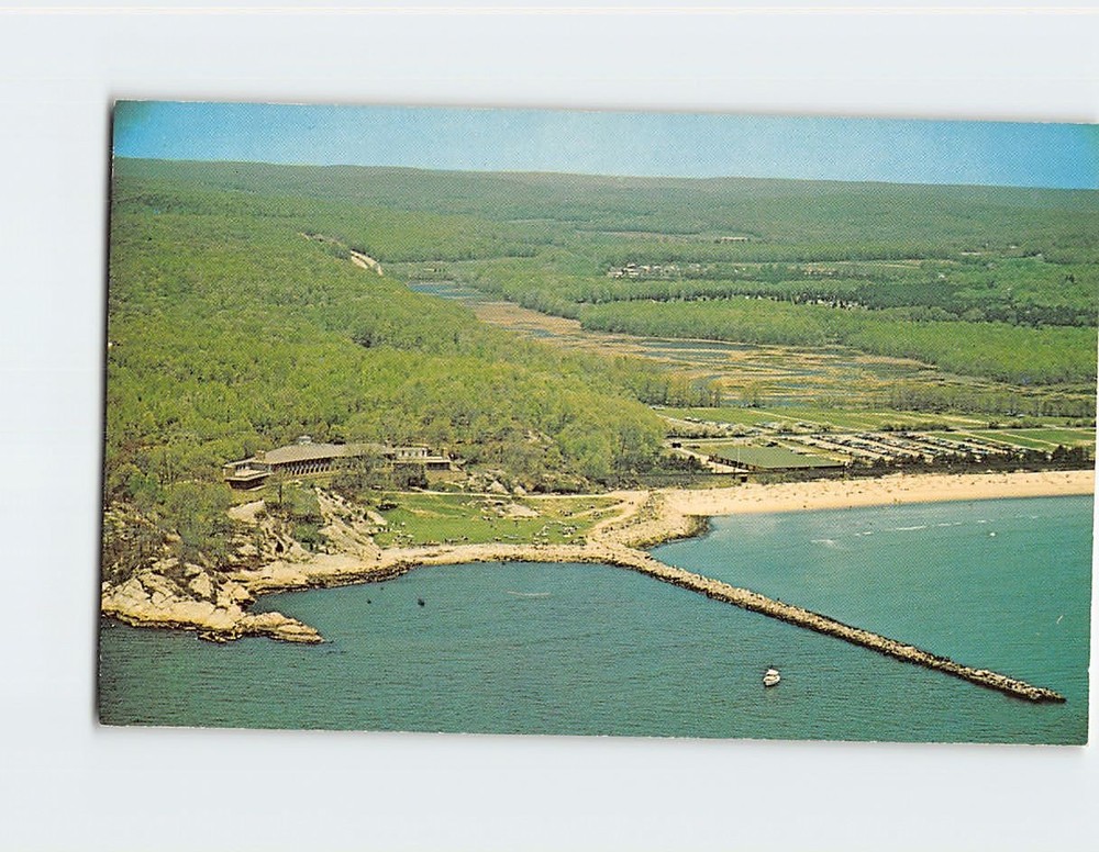 Postcard Aerial View Rocky Neck State Park Niantic Connecticut USA North America