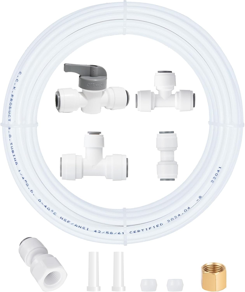 Ice Maker Water Line Kit - Food Grade Refrigerator/Fridge Water Line Kit 25FT