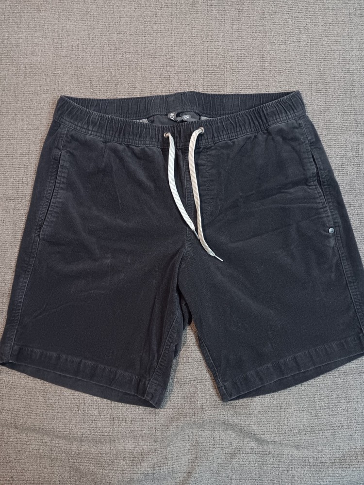 Vuori Optimist Shorts Stretch Cotton Corduroy Dark Grey Size Large