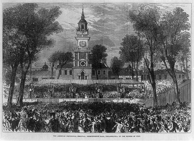 Photo:Independence Hall,Philadelphia,Centennial Festival,1876
