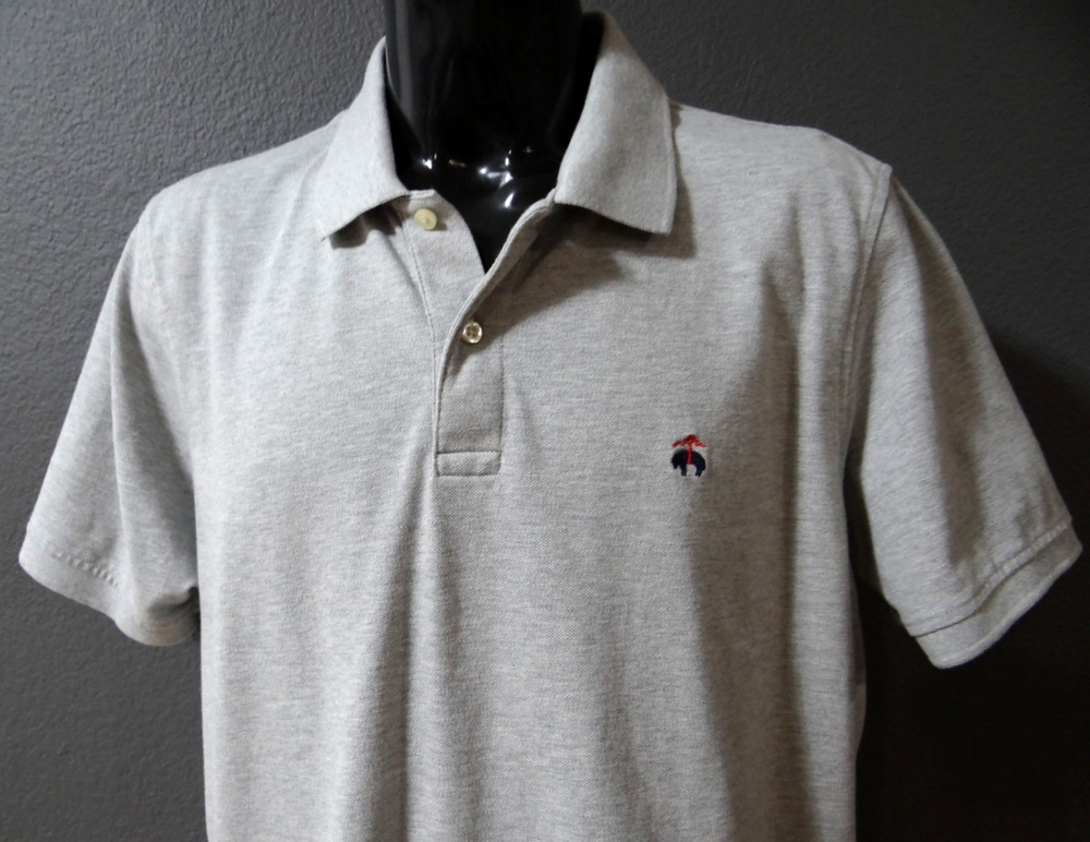 Brooks Brothers Performance Polo Shirt Mens XXL Gray Slim Fit