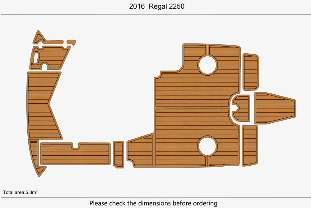 2016 Regal 2250 Marine teak deck EVA Foam Boat flooring