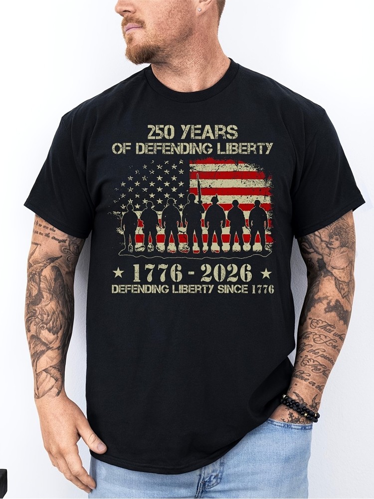 USA 250th Anniversary T Shirt 1776 2026 Patriotic July 4th Graphic Tee