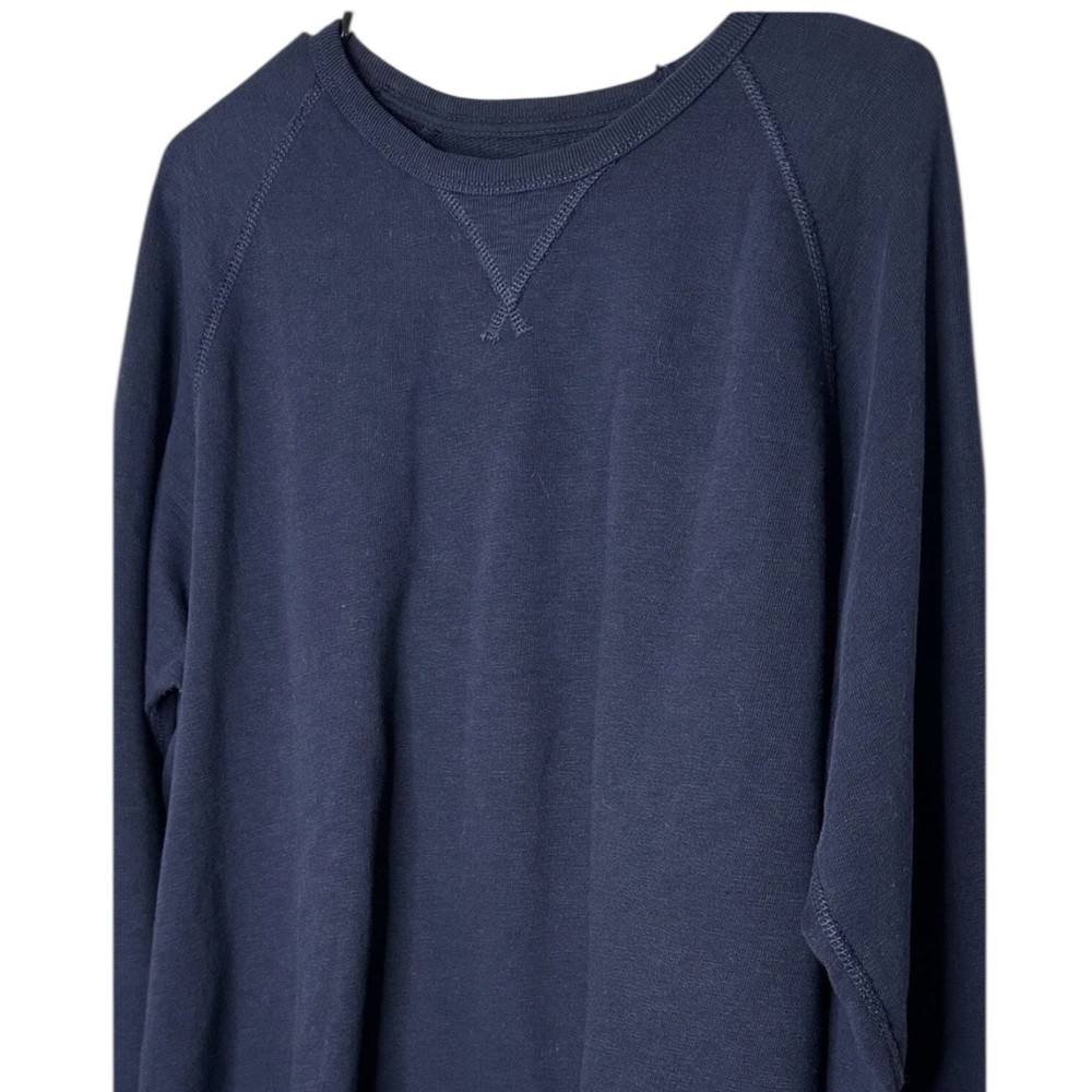 Vintage J. Crew Men’s Sweater Navy Blue Crew Neck Pullover Size XL