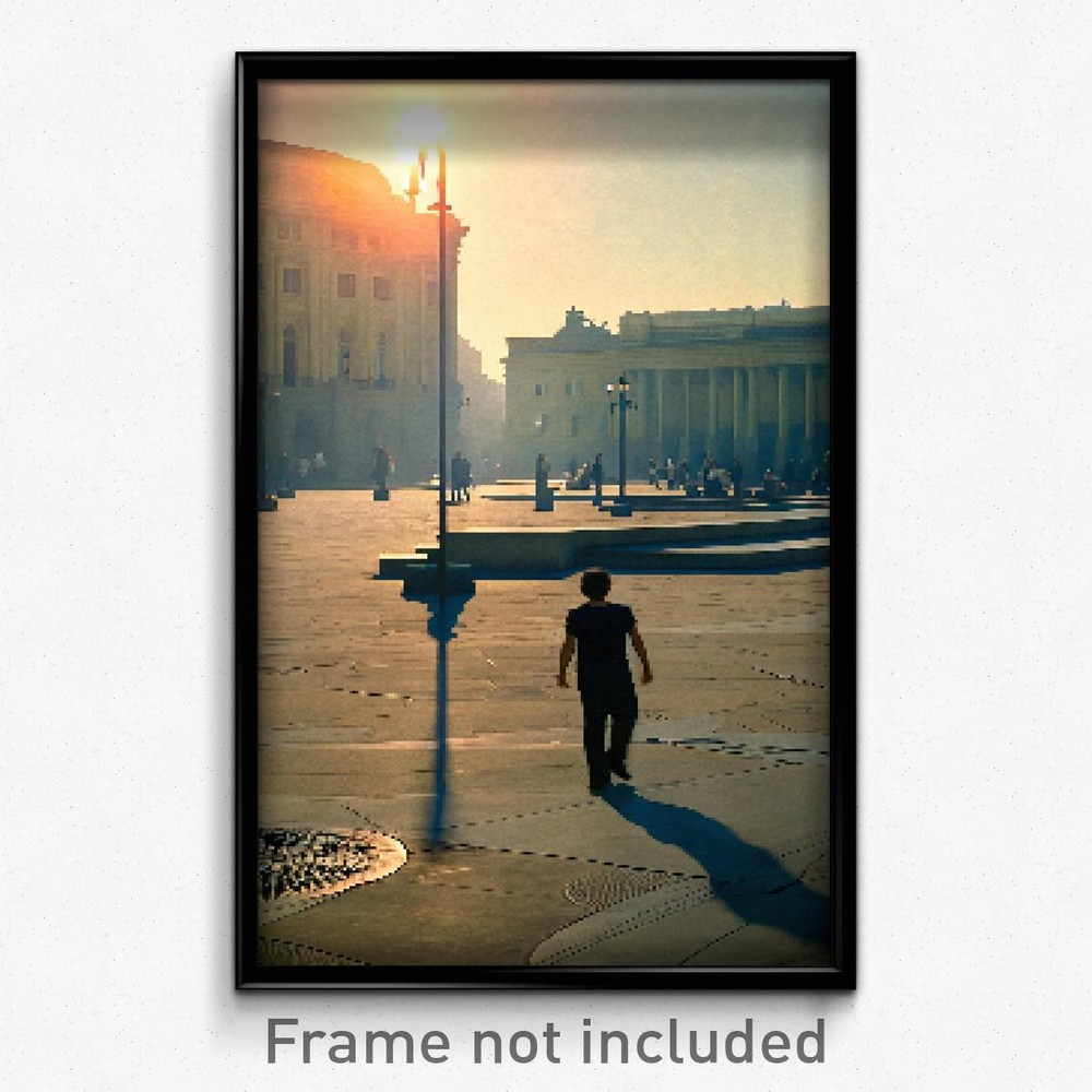 Pixel Art Poster - Agitated Plaza (8 Bit Psychedelic Trippy Video Game Print)