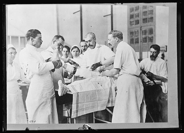 Paris France American Hospital Operating Room 1917 1920 WWI Surgeons Nurses