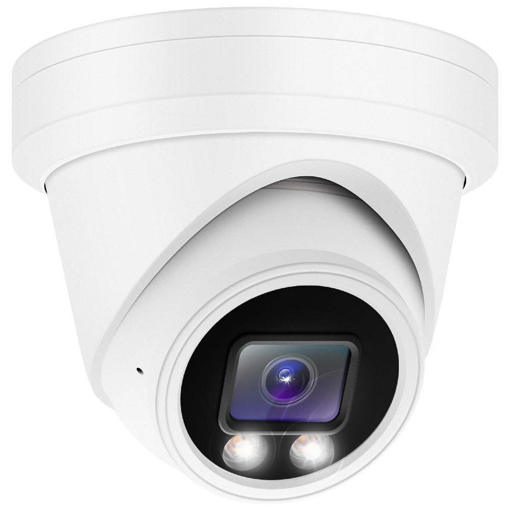 Hikvision/ Uniview Compatible IP 8MP Camera 4K POE H.265 Turret Dome w/ audio