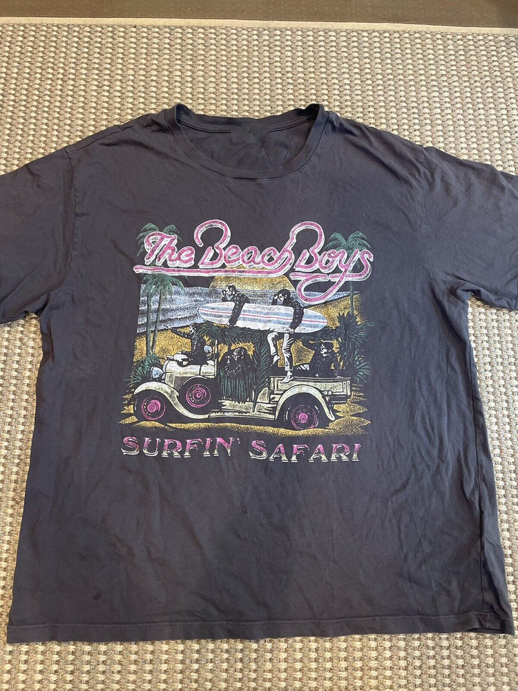 Surfin' Safari Tour The Beach Boys 100% Cotton Adult T-Shirt All Size OM020