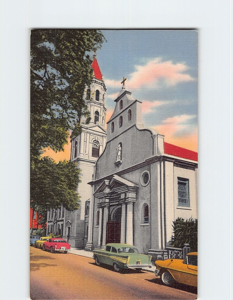 Postcard Oldest Catholic Cathedral St. Augustine Florida USA