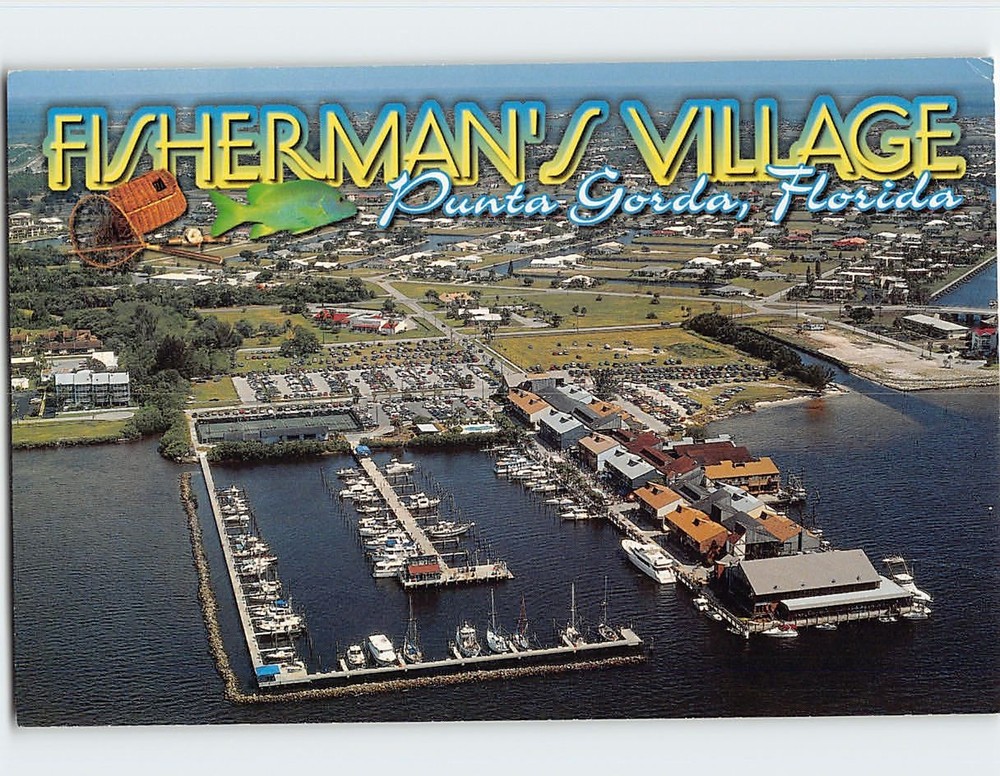 Postcard Fishermans Village Punta Gorda Florida USA
