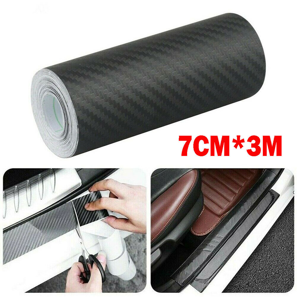 New 5D Carbon Fiber Anti-Scratch Waterproof Car Door Plate Sticker