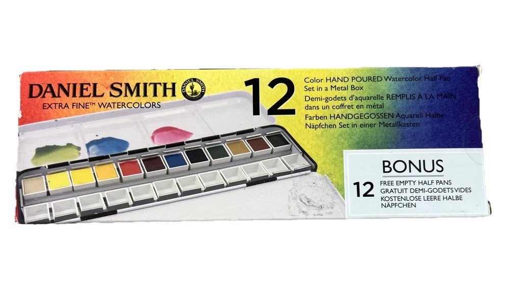 Daniel Smith Extra Fine 12-Pan Watercolor Paint Set New