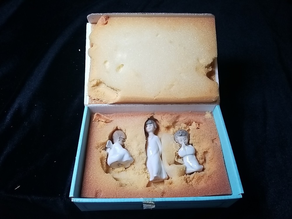Lladro Miniangelitos Porcelain Figurines Christmas  Ornaments 1.604 Orig Box