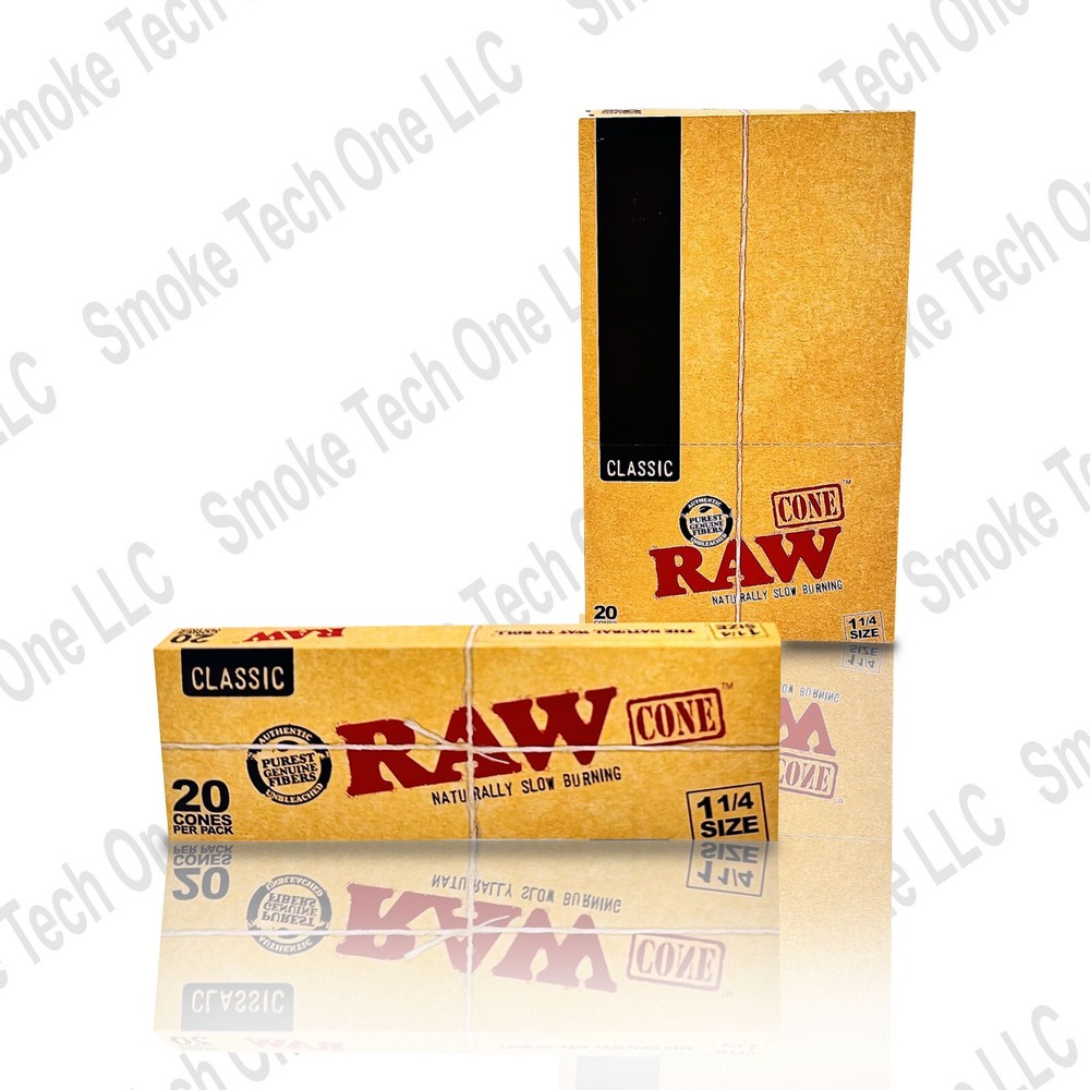 RAW Classic 11/4 Pre Rolled Cones 20 CT - 12pk Display Box