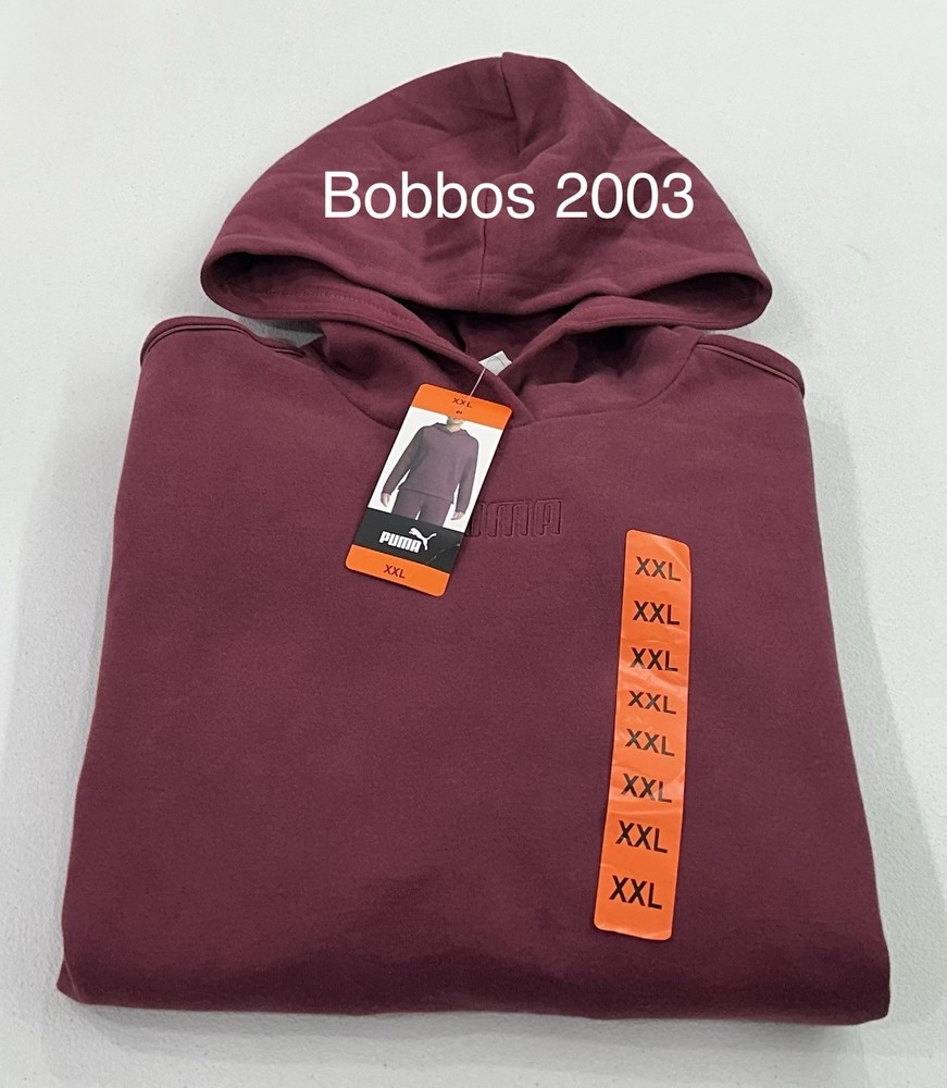 Puma Women's Long Sleeve Fleece Kangaroo Pocket Hoodie, Red, Size XXL